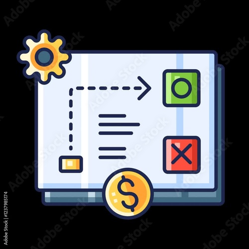 Business Finance Icon Loop With Alpha Channel photo