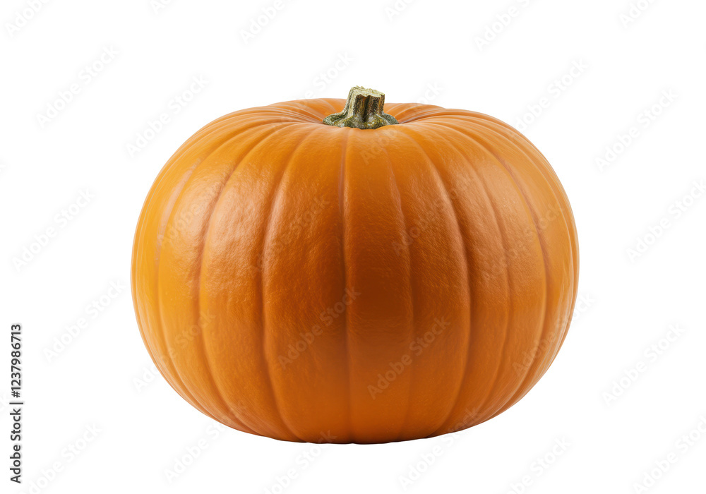 Pumpkin isolated on white background, front view, no depth of field, sharp Pumpkin isolated on white background, front view, no depth of field, sharp