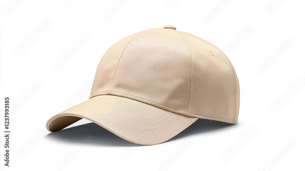 Refined Casual A High-Quality Beige Cap with Studio Lighting Refined Casual A High-Quality Beige Cap with Studio Lighting