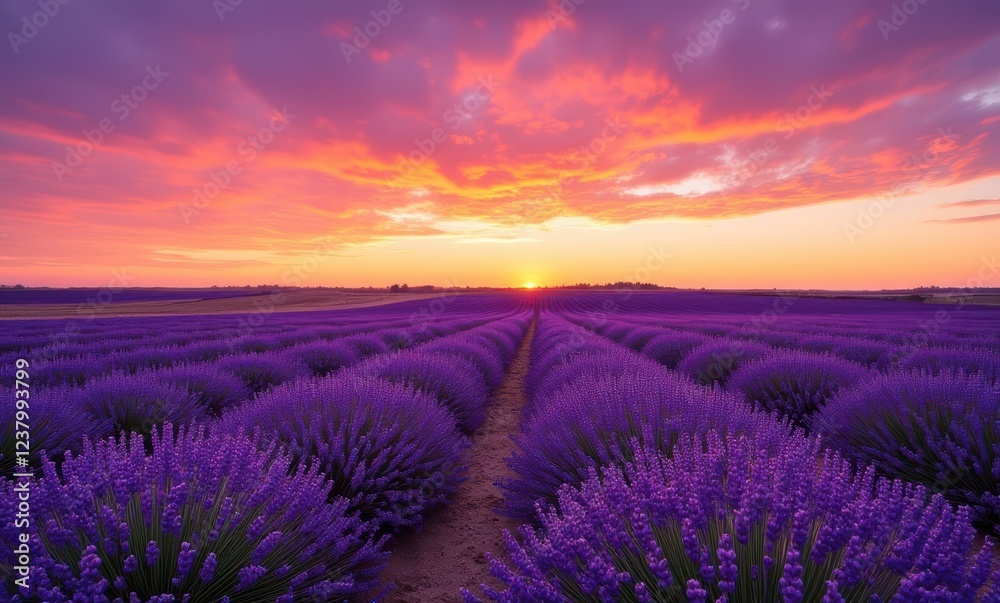 Lavender fields at sunset Lavender fields at sunset