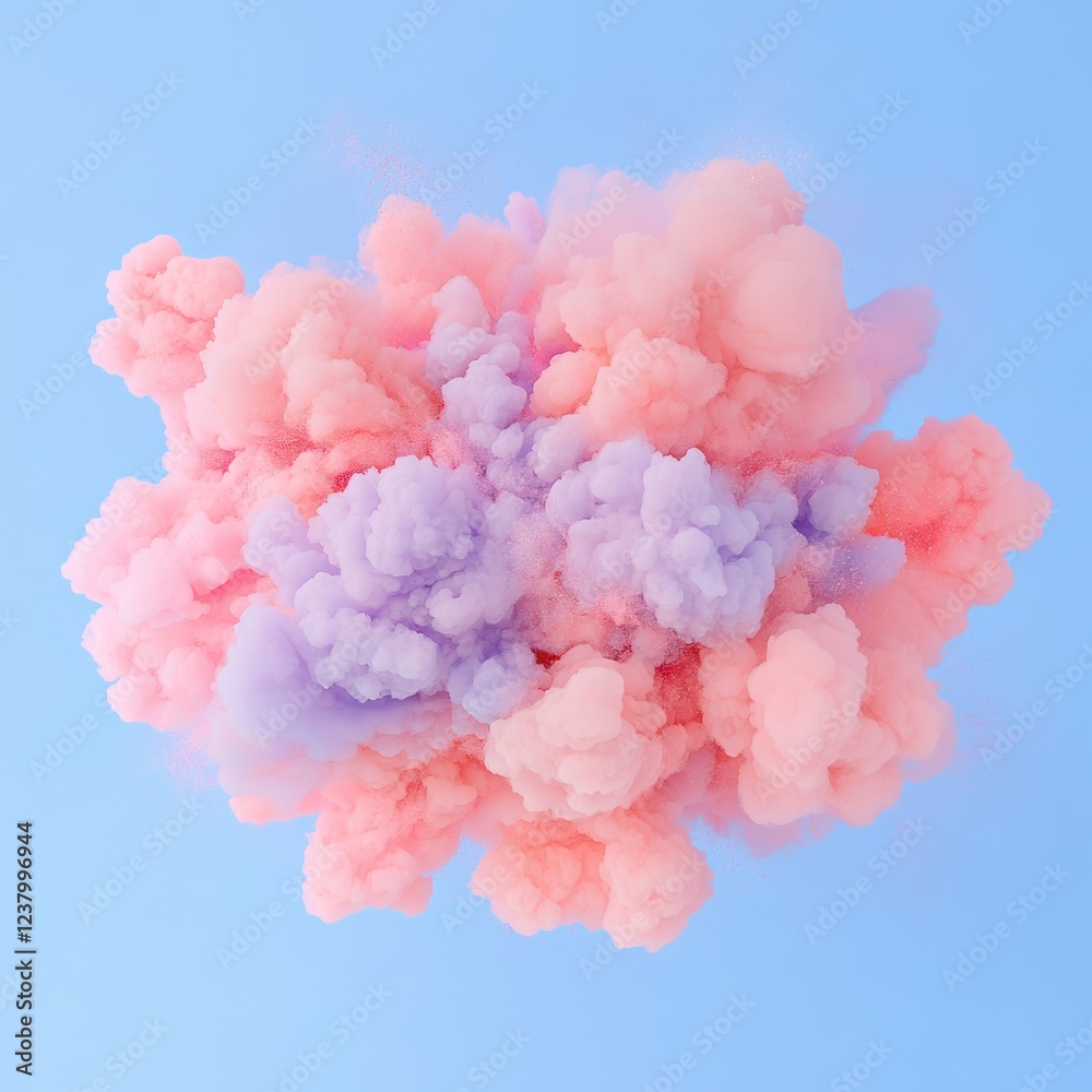 Fototapeta premium Vibrant Burst: Colorful Powder Explosion Background for Dynamic Design