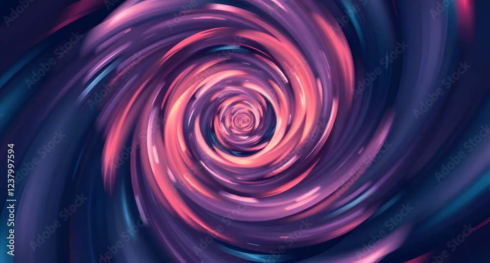 Fototapeta premium Abstract swirling vortex background. Hypnotic circular motion, dramatic depth