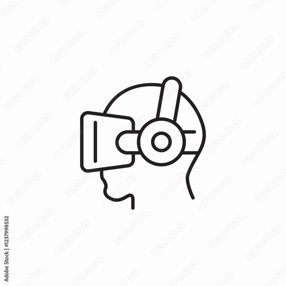 Virtual reality headset icon vector sign Virtual reality headset icon vector sign