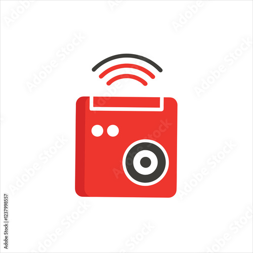 Wireless Speaker Icon Vector Isolated on White Background