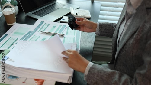 a businesswoman is working in her private office, the employee is working hard to meet the deadline set by her boss, a business owner is looking for ways to increase the profits of the company