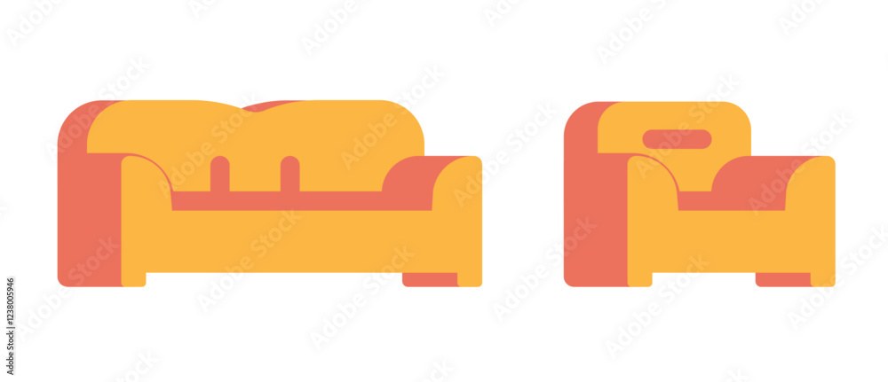 Sofa couch and armchair home furniture modern icon vector isolated modern graphic illustration set flat cartoon 3d style minimal design image clip art
Sofa couch and armchair home furniture modern icon vector isolated modern graphic illustration set flat cartoon 3d style minimal design image clip art