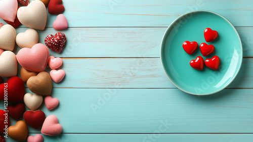 Red heart-shaped chocolates...
