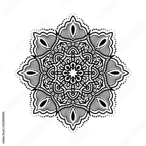 Hand-Drawn New stylish ethnic, ornamental, tribal, healing,flower Mandala Art Intricate Designs for Mindfulness & Creativity