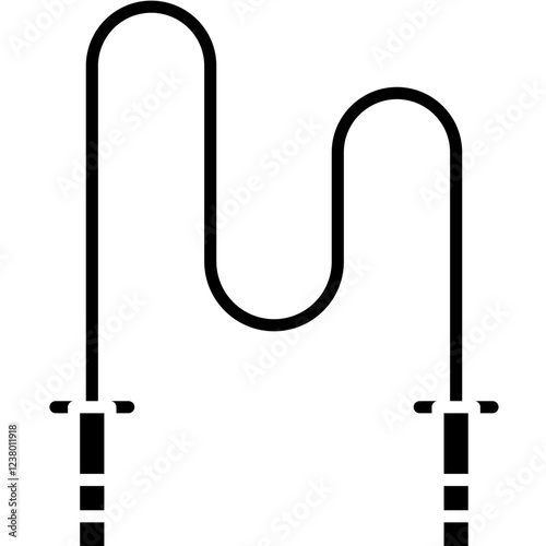 Jumping Rope icon single vector illustration