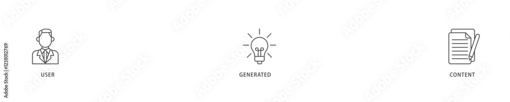 UGC icon set flow process which consists of people, network, process, engine, click, internet, website, archive and browser icon live stroke and easy to edit . UGC icon set flow process which consists of people, network, process, engine, click, internet, website, archive and browser icon live stroke and easy to edit .