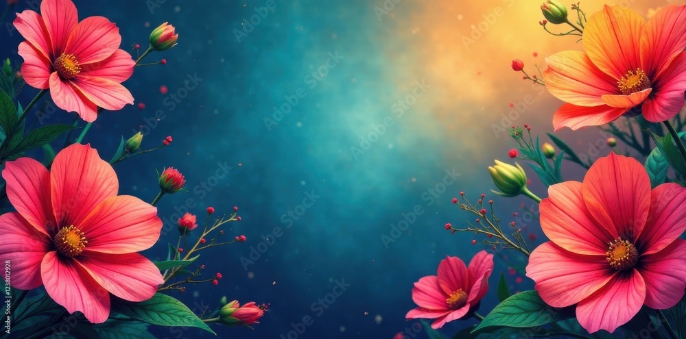 Obraz premium Colorful background, artistically arranged endive, clipart, botanical