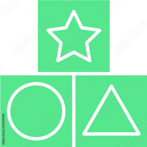 Shape Toy icon single vector illustration