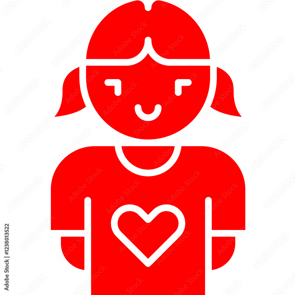 Girl icon single vector illustration Girl icon single vector illustration