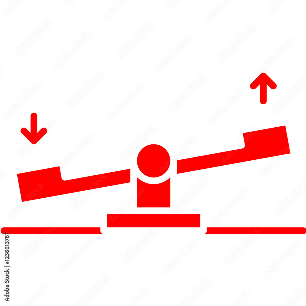 Seesaw icon single vector illustration Seesaw icon single vector illustration