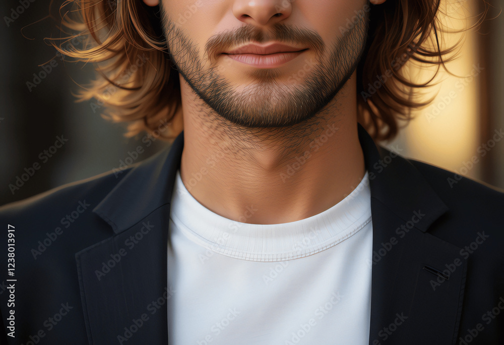 Fototapeta premium Headshot Professional Man in Corporate Setting