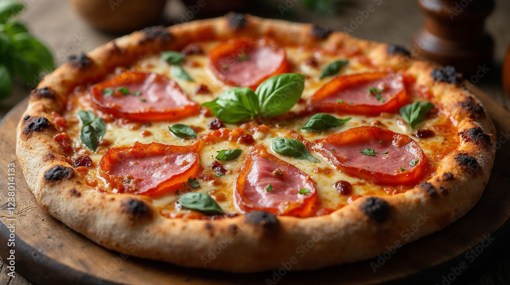 Pizza with ham Pizza with ham