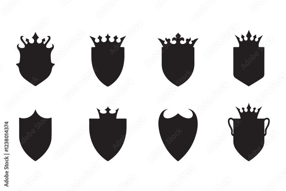 Obraz premium Elegant Heraldic Shield Emblems