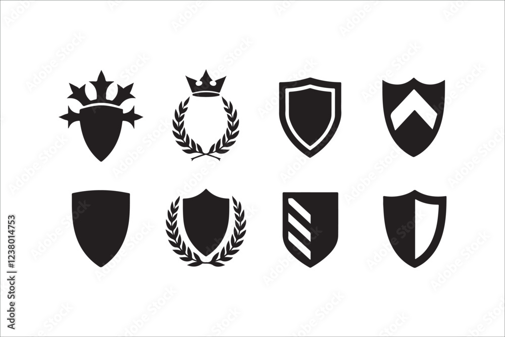 Obraz premium Elegant Heraldic Shield Emblems