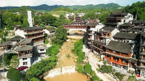 Furong Town, China, Water fall