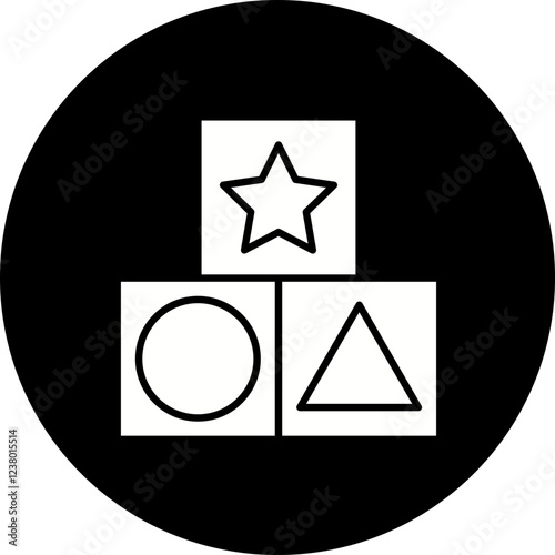 Shape Toy icon single vector illustration
