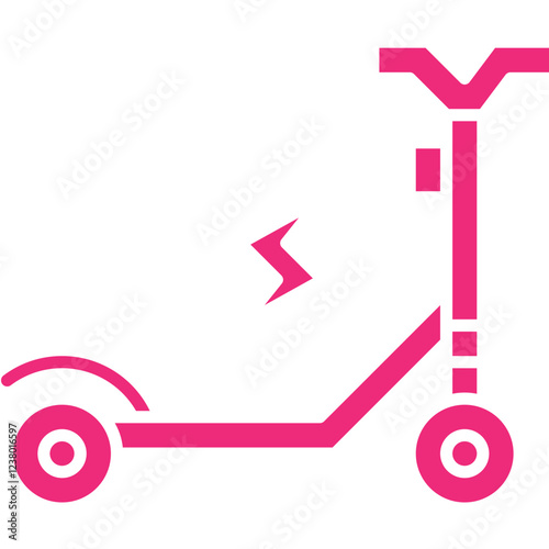 Kick Scooter icon single vector illustration