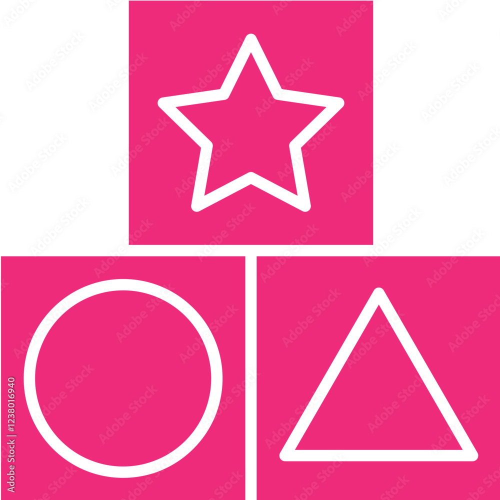 Shape Toy icon single vector illustration Shape Toy icon single vector illustration