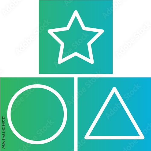 Shape Toy icon single vector illustration