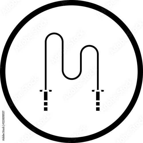 Jumping Rope icon single vector illustration