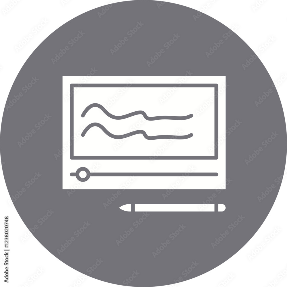 Kids Drawing Board icon single vector illustration