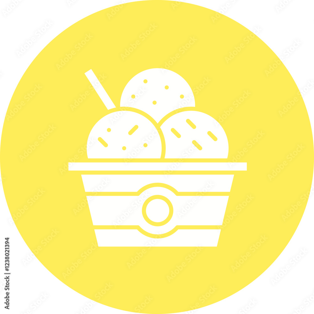 Fototapeta premium Ice Cream icon single vector illustration