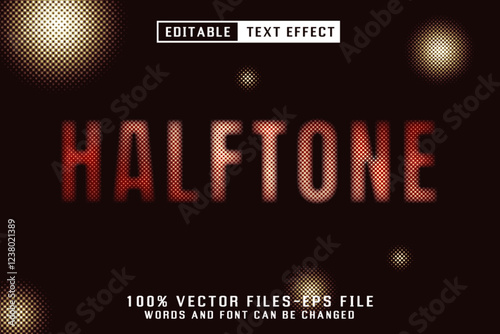 Halftone Editable Text Effect