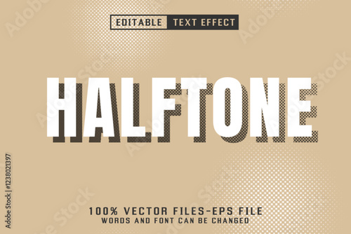 Halftone Editable Text Effect