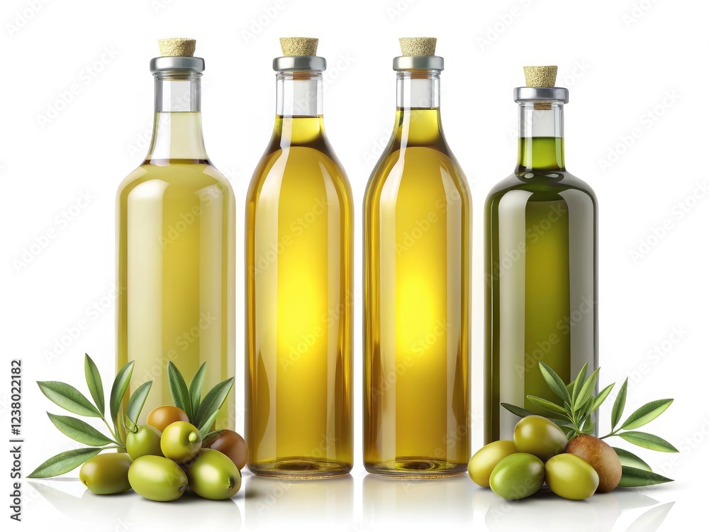 High-quality images of premium olive oil bottles, perfect for culinary use; showcasing isolated food photography and packaging design. High-quality images of premium olive oil bottles, perfect for culinary use; showcasing isolated food photography and packaging design.