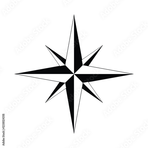 Variant of the compass rose or navigation star symbol.