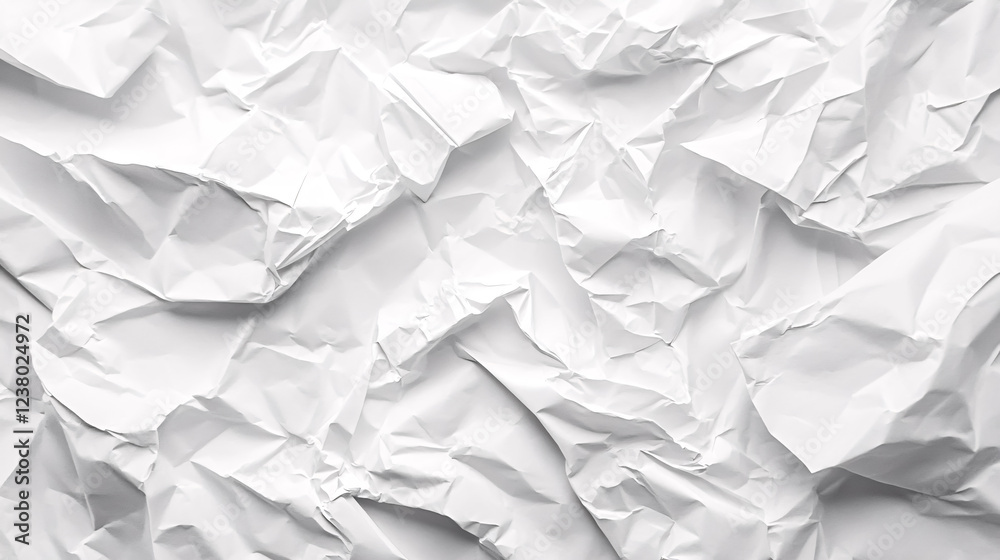 Fototapeta premium Crumpled white paper texture.