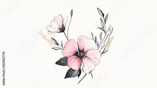 Wallpaper Mural Flower icon set isolated on white background. Flat design. Vector illustration. cute flower wreath decorative icon vector illustration design vector illustration design  Torontodigital.ca