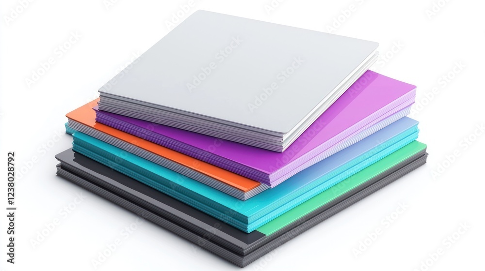 Colorful Stack of Plastic Composite Panels Colorful Stack of Plastic Composite Panels
