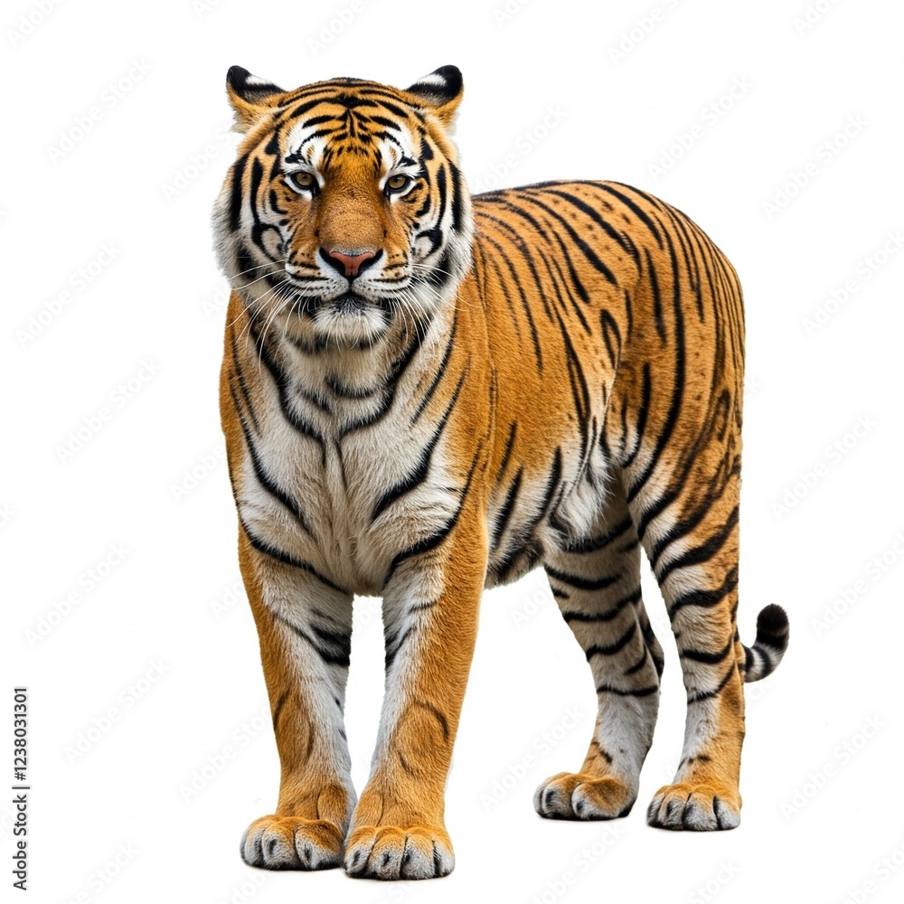 Fototapeta premium bengal tiger isolated on white