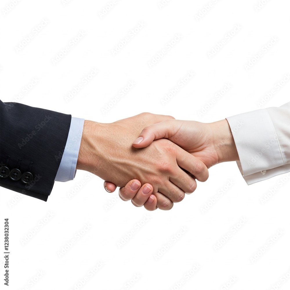 handshake isolated on white background