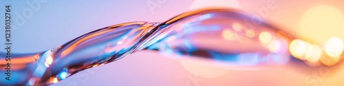 Futuristic Gradient Glass Helix Abstract Fluid Design in Vibrant Hues - Innovative Tech and Digital Art for Modern Marketing and Branding photo