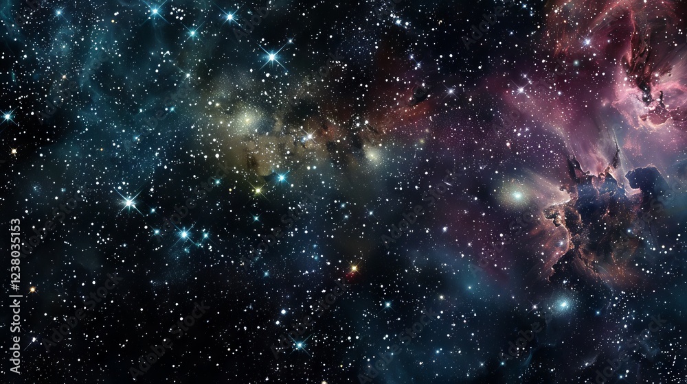 Captivating cosmic panorama showcasing swirling galaxies, vibrant nebulae, and shimmering stars in the vast, mysterious expanse of deep space Captivating cosmic panorama showcasing swirling galaxies, vibrant nebulae, and shimmering stars in the vast, mysterious expanse of deep space