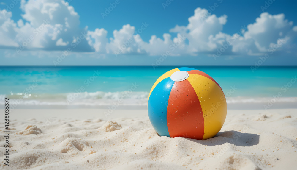 Obraz premium beach ball on the beach