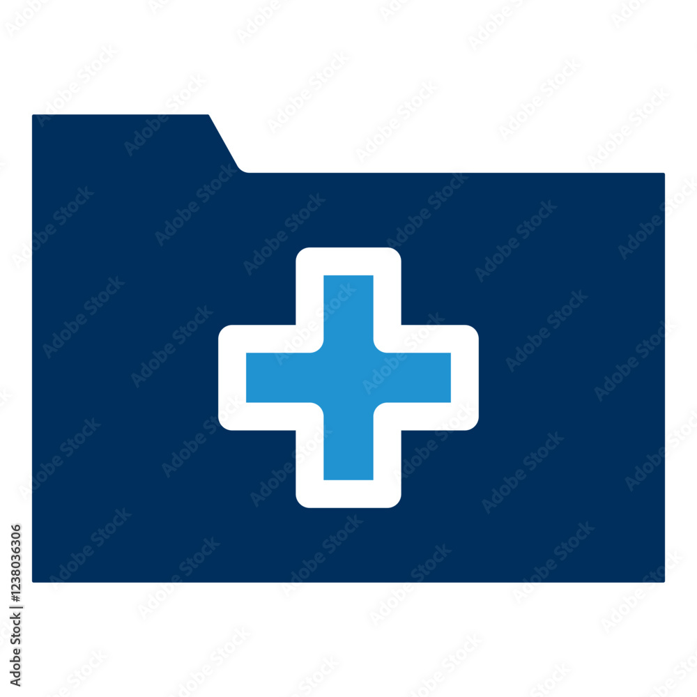 Fototapeta premium Folder Blue Color Icon