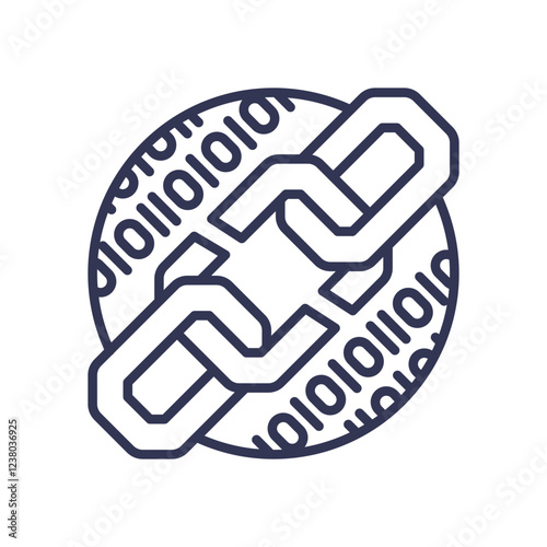 Chain breaking through binary code, symbolizing liberation from data constraints.
