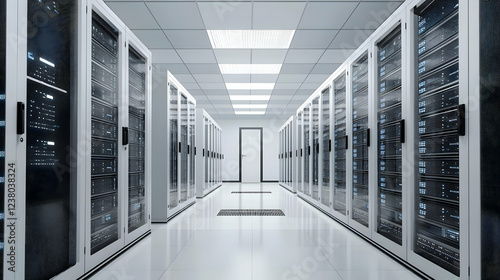 server rack in a data center