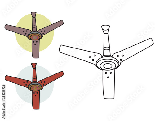 Roof fan vector Design 