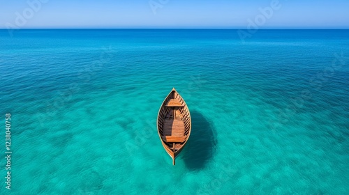 Traditional Arabian dhow boat sailing across turquoise waters with distant coastal village in view tranquil travel mood warm coastal light 