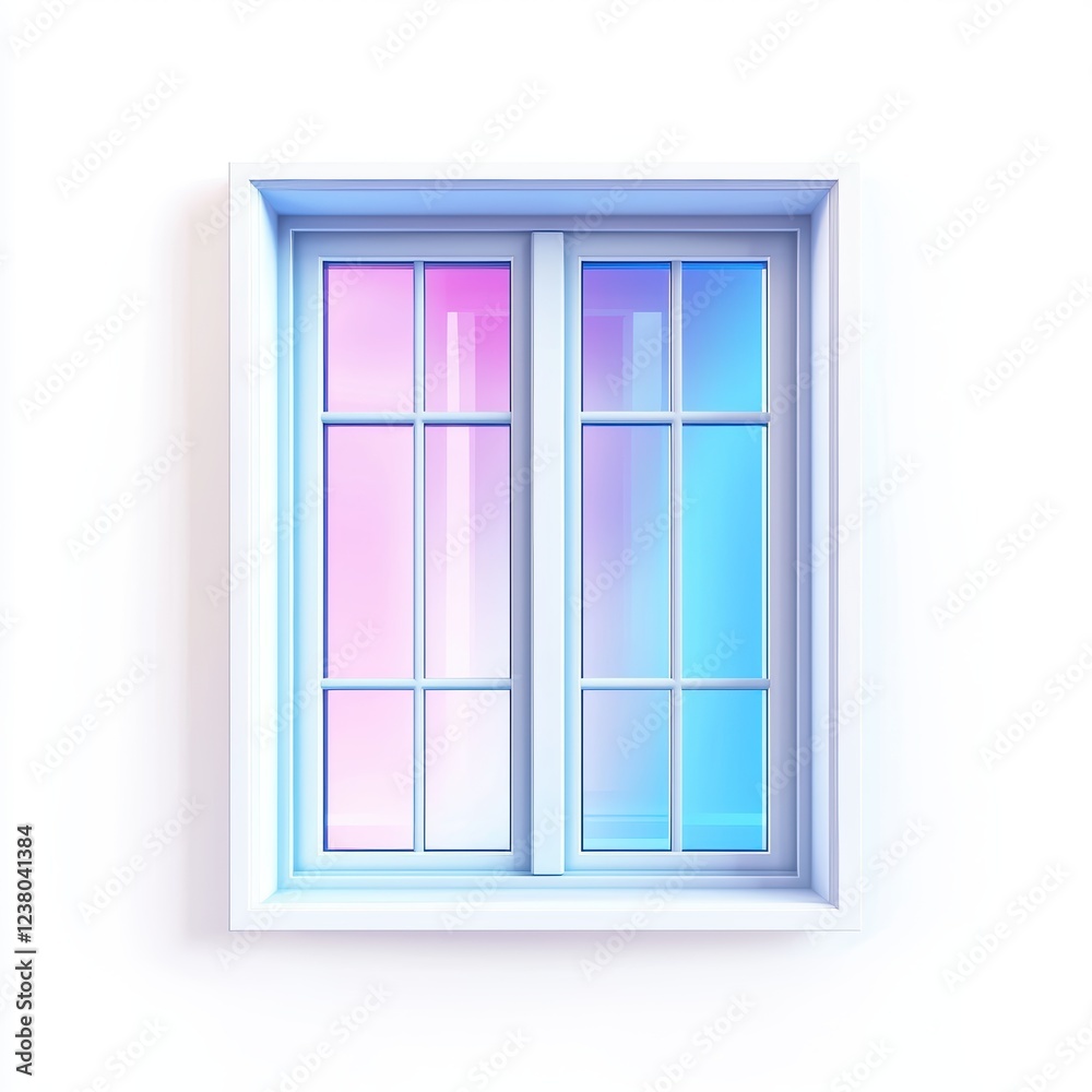 futuristic smart window with automatic tinting and touch controls, centered on a clean white background futuristic smart window with automatic tinting and touch controls, centered on a clean white background