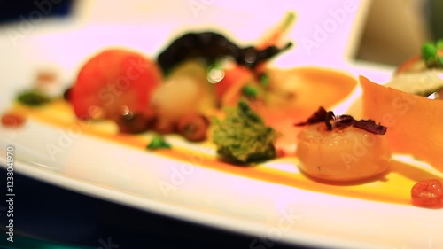 Specially prepared food in a restaurant.
