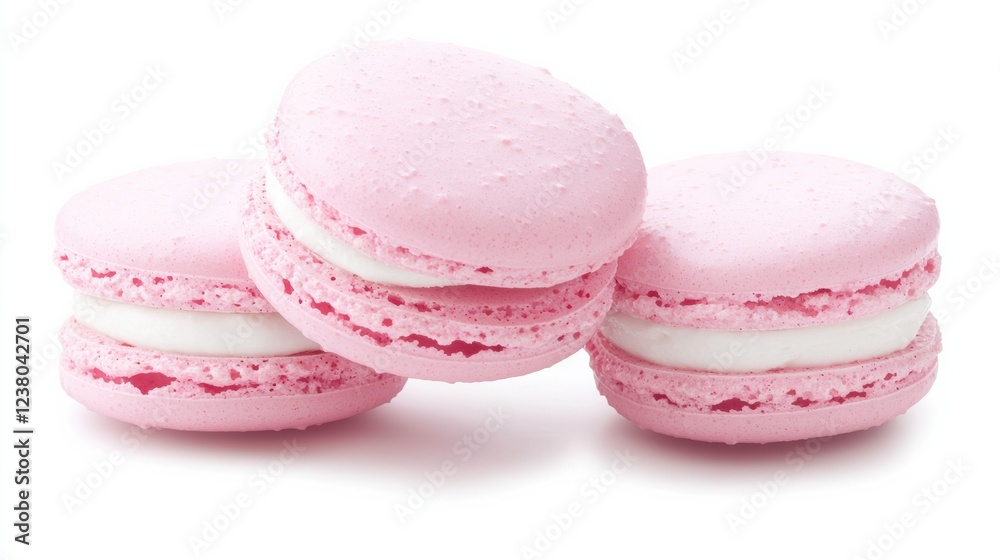 Delightful pink macarons bakery food photography studio close-up sweet treats for dessert lovers Delightful pink macarons bakery food photography studio close-up sweet treats for dessert lovers